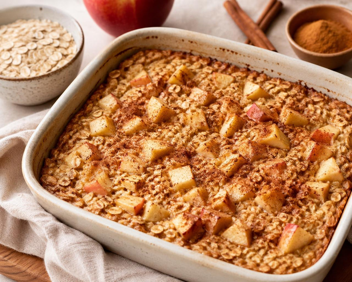 Avena Horneada con Manzana y Canela