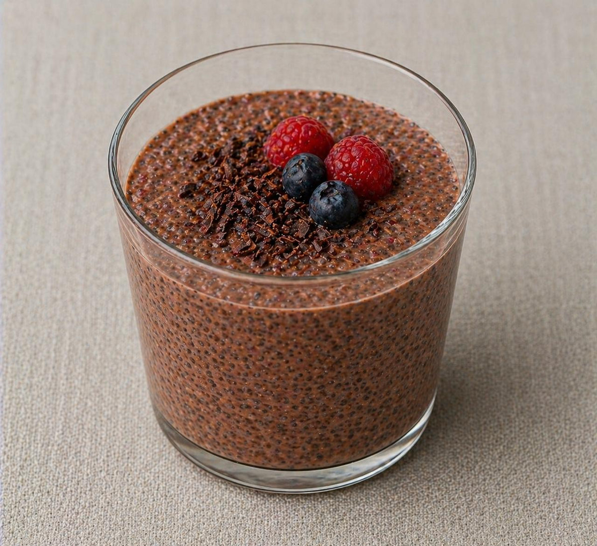 Pudin Proteico de Chia y Cacao