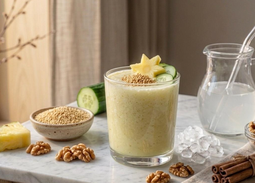 Smoothie Metabólico de Piña, Pepino y Proteína