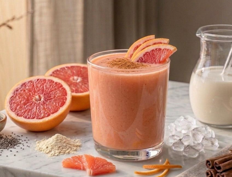 Smoothie Reductor de Grasa Abdominal de Toronja y Chía