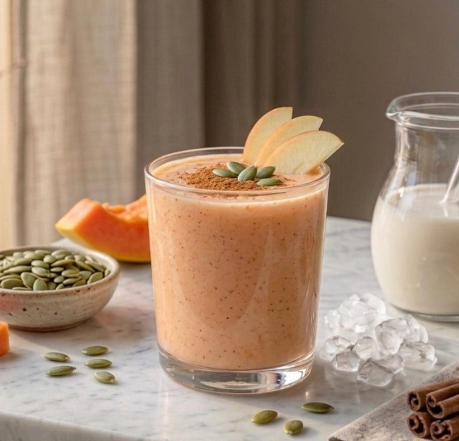Smoothie de Colágeno, Papaya y Semillas de Calabaza