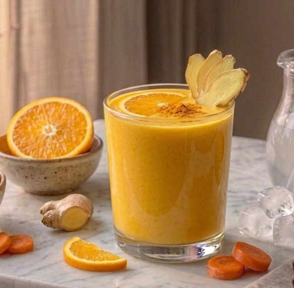 Smoothie Antiinflamatorio de Cúrcuma, Zanahoria y Naranja